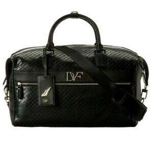 DVF Authentic Black/gold Weekender Simone Collection bag EXCLUDES SHOULDER STRAP
